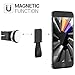 kwmobile Universal Magnetic Finger Holder for Phone - Compatible with All Smartphones - Works with Magnetic Car Mount - Black