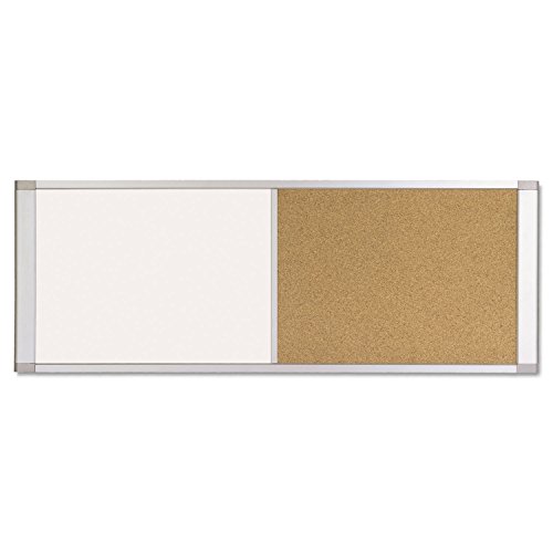 MasterVision XA10003700 Combo Cubicle Workstation Dry Erase/Cork Board, 36x18, Silver Frame