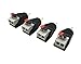 Poyiccot Speaker Phono RCA Male to AV 2 Screw Terminal Female Video Audio Spring Press Type Balun for CCTV(4-Pack) (RCA Male)