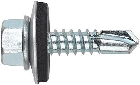 Index ABE186325 - Drill Bit Screw DIN 7504-K Zinc Plated with Washer P-18 EPDM 6.3 x 25