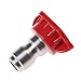 HS Pressure Washer Spray Nozzle Tips 0 Degrees Red Metal Nozzle Tip 1pc