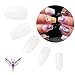 500 pcs Coffin Fake Nails Natural Color Full Cover Artificial Nails for Gifts, with Free Clear Case