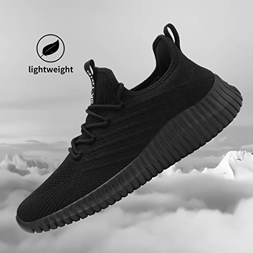 SK·TRIP Men\'s Walking Shoes Lightweight Sports Shoes Breathable Mesh Shoes Casual Jogging Non-Slip Gym Outdoor Workout Men\'s Running Shoes Comfortable Tennis Shoes Black…