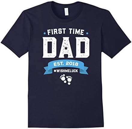 Mens Gift For First Time New Dad To Be Shirt Father's Day T-Shirt Large Navy