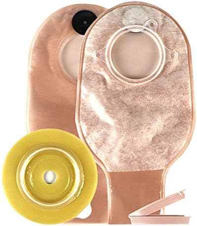 QINAIDI 10Pcs Two-Piece 20-45mm Open Ostomy Pouch, Activated Carbon Anorectal Ostomy Bag