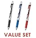 Pentel Energel Deluxe RTX Retractable Liquid Gel Pen,Ultra Micro Point 0.3mm, Fine Line, Needle Tip, Black,Blue,Red Ink Each 1 Pen Total 3 Pens-Value Set of 3 (With Our Shop Original Product Description)
