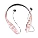 Bluetooth Headphones, DolTech Stereo Wireless Headset Neckband Retractable Sport Earbuds with Mic Noise-Cancelling, Sweatproof Bluetooth 4.1 for iPhone IOS Android (970S Rosegold)