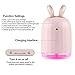 Cute Humidifier Cute Essential Oil Diffuser,220ml Aroma Essential Oil Cool Mist Humidifier with Quiet Operation,Waterless Auto Shut-off and 7 Color LED Lights Changing for Home Office Baby