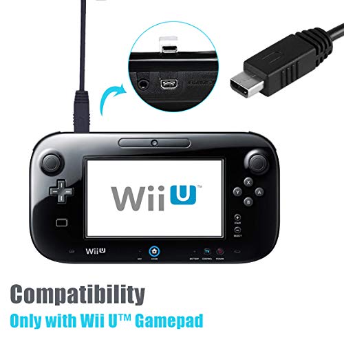 image for 6amLifestyle USB Charger Cable for Nintendo Wii U Gamepad Controller 1