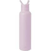 Simple Modern Water Bottle with Narrow Mouth Straw Lid Metal Thermos Vacuum Insulated Stainless Steel l Reusable Leak Proof BPA-Free Flask | Ascent Collection | 24oz, Lavender Mist