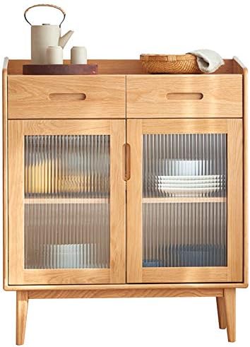 無垢材のサイドボードシンプルでモダンな日本のキッチン食器棚ホームウォール 無垢材のサイドボードシンプルでモダンな日本のキッチン食器棚ホームウォール