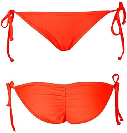 POPLife US Stock Sexy womens Brazilian Tie Side Scrunch Ruched Bikini Swimwear Bottom