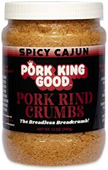 Low Carb Keto Diet Pork Rind Breadcrumbs! Perfect For Ketogenic, Paleo, Grain-Free, Sugar Free and Bariatric Diets (Cajun)