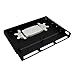 CableRack 1U Rack Mount Fiber Enclosure 24 Port Tray with Slots for LC ST SC or FC Couplers Black