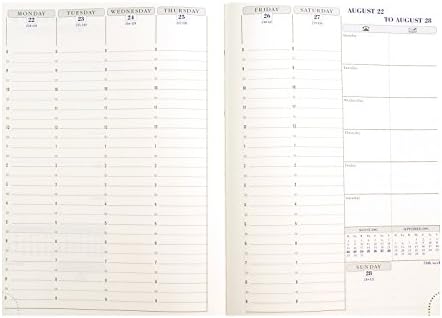Quo Vadis Visual 2017 Calendar Year Refill 2001E-2017 With Address Book Plain Edge Compact Weekly Desk with Daily Notes Jan-Dec 6" x 8 1/4" (15 x 21 cm)