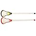 Kids Lacrosse Sticks - 2 Sticks (30 Inches) & 1 Ball - Soft Mesh Pockets, Durable Plastic Handles, & Large Head Design