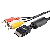 Insten Replacement Playstation PS3 AV Cable Compatible For Playstation PS3 / PS2 / PS1 / PS3 Slim (6FT)