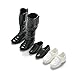 Crqes 3 Pairs Dolls Cusp Shoes Leather Shoes Boots for Ken Doll Barbie Toy