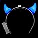 FlashingBlinkyLights Light up Blue Devils LED Horns Headband