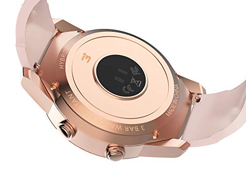 3Plus Callie Hybrid SmartWatch for Women, 30+ Day Battery | Heart Rate Monitor, Pedometer, TFT Vibrant Display, Sleep Tracker, Calorie/Step Counter, Music Controls, for iPhone and Android | Rose Gold
