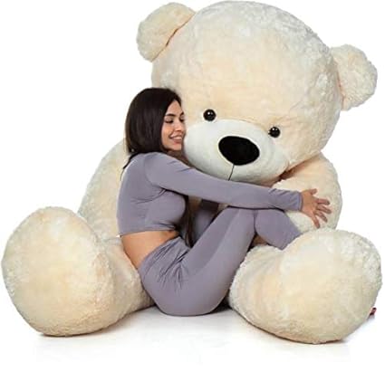 Prime Teddy Lovable Hugable Soft Teddy Bear for Kids & Girls Special Gift for Birthday /Anniversar and Valentine (Light Cream, 5 Feet)