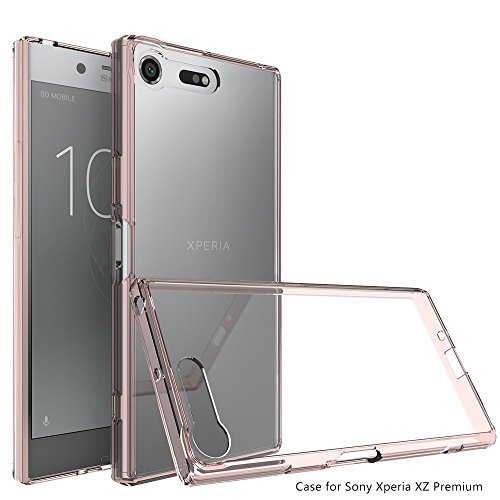 Sony Xperia XZ Premium Case[Baby Pink],Ucc Crystal Clear,TPU Bumper Ultra Slim Protective Case with Anti-Scratch for Sony Xperia Premium (Baby Pink)