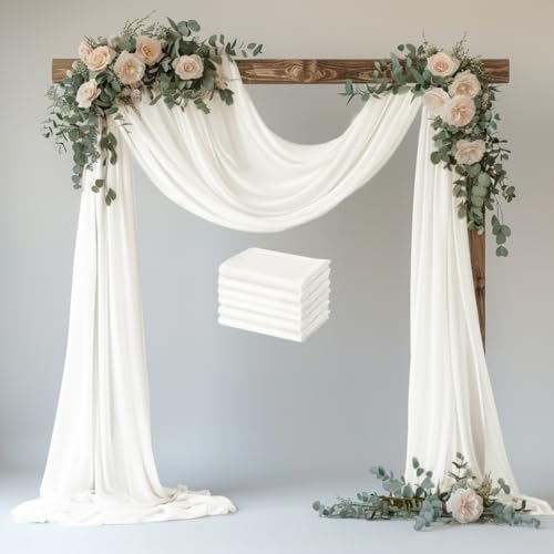 Xiomot Wedding Arch Draping Fabric Ivory