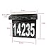 Solar House Numbers Light - Aluminum Address Sign for House or Yard - 6 LED Light up House Numbers at Night - Waterproof Metal Plaque Outdoor Lights