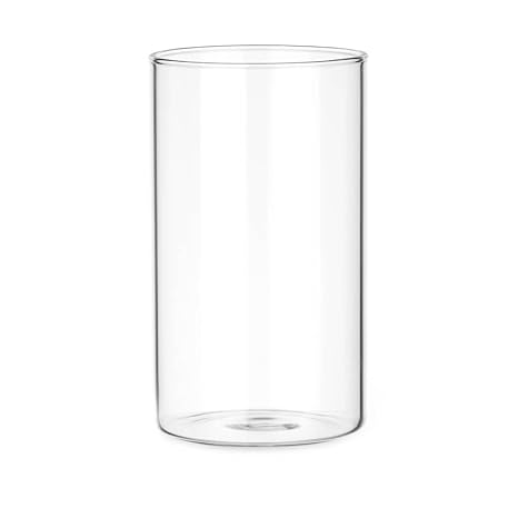 Tuuters 2er Set Windlichtgläser für Drinnen und Draußen | Extra Starke Wandung ? Ideal zum Verzieren ? (120 x Ø 70 mm)