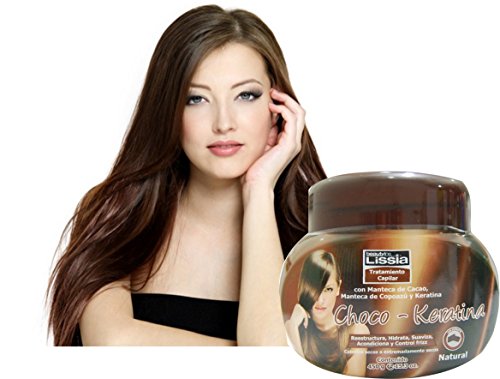 Lissia - chocokeratina. Tratamiento capilar intensivo con ingredientes naturales que ayudan nutrir, hidratar y acondicionar cabellos secos. 15.6 oz /450gr