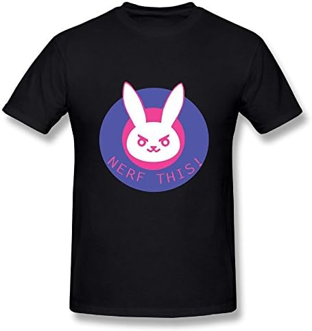 RoZikRA Men's D.va Overwatch Tshirt - Fashion Tees Black L
