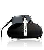 LUOMON Men's Polarized Shield Sunglasses with Semi Rimless Unbreakable Frame LM061