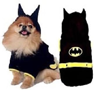 Puppe Love Dog Costume - Batdog Costumes Bat Cape Crusader Dogs Black Yellow(Size 0)