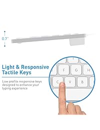 Teclado compacto con cable USB Macally, diseño pequeño y delgado, compatible con ordenadores de sobremesa Apple Mac Mini iMac y MacBook Pro Air, y ordenadores portátiles Windows PC   Aluminio
