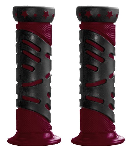 Yana Shiki GRP-4075-RED Rubber Slip-on Sport Bike Grips for 7/8" Handle Bars - Thumbnail 2