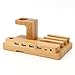 OJA 5-Port USB Desktop Bamboo Charging Station Universal Multi Device Dock Organizer Apple Watch Stand for iOS & Android Smartphones, Tablets & Apple Watch