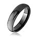 Bling Jewelry Black Tungsten Dome Wedding Band Ring 6mm