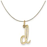 The Black Bow 14k Yellow Gold, Claire Mini Lower Case Initial D Necklace
