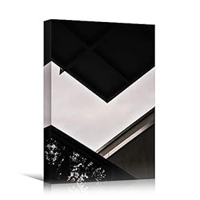 signwin Canvas Wall Art White Building Pattern Abstract...