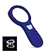 Magnifying Glass with 10 LED Lights Retro Shaw 4X Handheld Illuminated Glass Lens Magnifier for Reading Maps Office Hobbies and Crafts Lighted Jewelry Loupe - Blue
