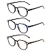 READING GLASSES 3 Pair Retro Round Spring Hinged Readers Great Value Quality Glasses for Reading