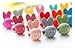 Fireboomoon 30pcs Girls Rabbit ears Shaped Mini Hair Claws Hair Bangs Hair Pin For Little Girls Mix Colored mini jaw clips,bows for girls,mini hair claws,goody barrettes,claw clip,hair claws for girls