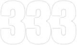 Sara Prints Pack of 3 White Number 3 Wheelie Bin Stickers 17 cm