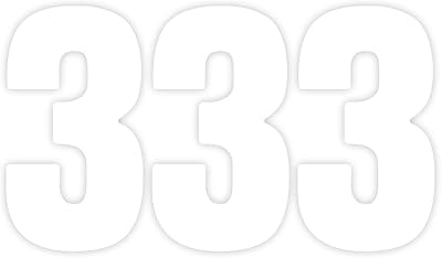 Sara Prints Pack of 3 White Number 3 Wheelie Bin Stickers 17 cm