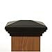 4x6 Black Pyramid Post Cap Fits Wood Post Measuring (3.5
