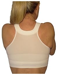 Sostén post operatorio para uso después de reducción o aumento de senos, XL, Blanco