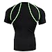 BALEAF Men's Short Sleeve Compression Shirts Gym Base Layer Compression Tops Color Green Size L