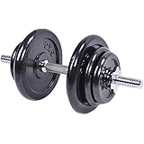 Giantex 44 LB Weight Dumbbell Set Adjustable Cap Gym Barbell Body Workout Iron Plates