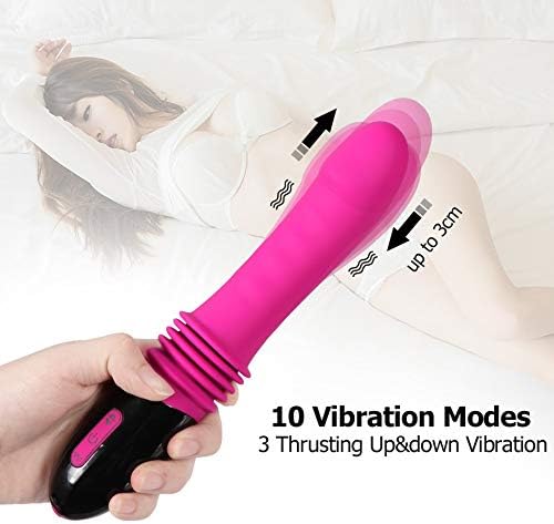 Thrusting Vibrartor for Women Waterproof Rechargeable with 10 Vibration Modes and 3 Up&Down Thrusting Modes