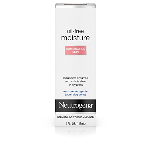 Neutrogena Oil Free Moisture Glycerin Face Moisturizer & Neck Cream Derived from Castor Oil, Lightweight, Oil Absorbing, Soft Natural Matte Finish Facial Moisturizer Lotion, 4 fl. oz